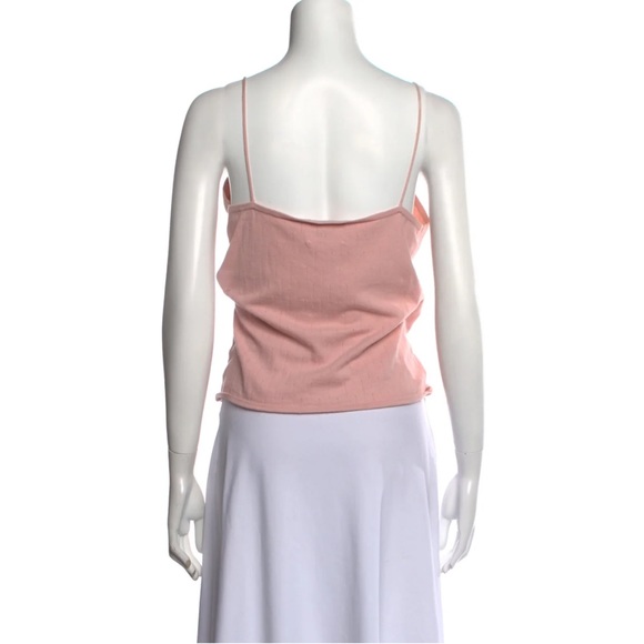 Rouje, pink cotton blend wrap top - Picture 2 of 5